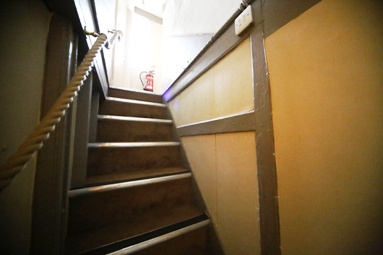 Steep and narrow stairs